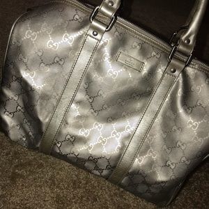Silver Gucci Purse